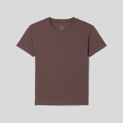 Alternative view of The Box-Cut Tee in Essential Cotton | Chocolate Brown | No Pocket