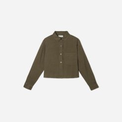 Alternative view of The Way-Short Shirt in Silky Cotton | Beech