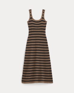 Alternative view of The Crochet Knit Tank Dress | Mocha / Black