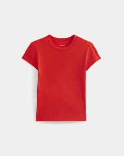Alternative view of RetroSoft Cotton Crew | Fiery Red