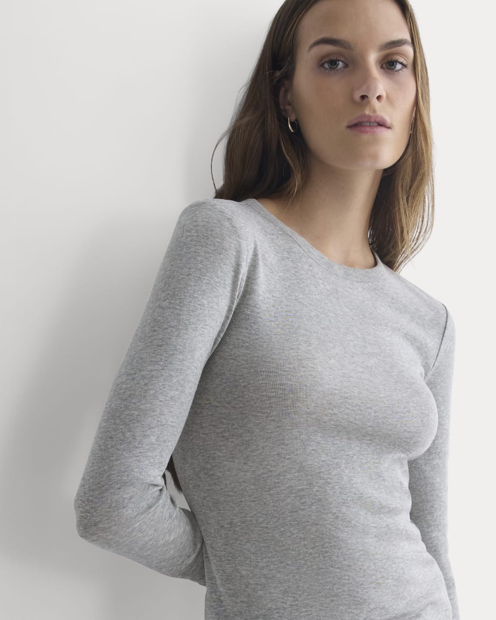 Tissue Long-Sleeve Crew | Heathered Grey - Image 4