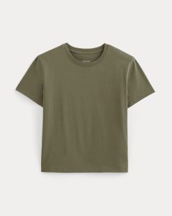 Alternative view of The Box-Cut Tee in Essential Cotton | Kalamata | No Pocket