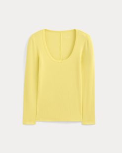 Alternative view of Luxe Rib Deep U-Neck Top | Celandine