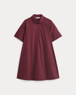 Alternative view of Popover Mini Shirtrdress in Ultrasoft Cotton | Pomegranate