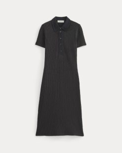 Alternative view of The Cozy Rib Polo Dress | Black