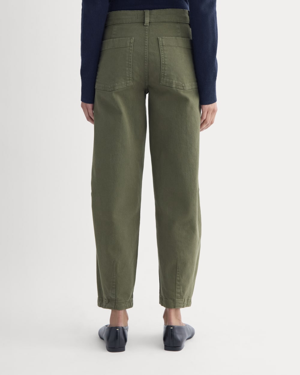 Twisted Seam Barrel Pant | Olive Night - Image 5