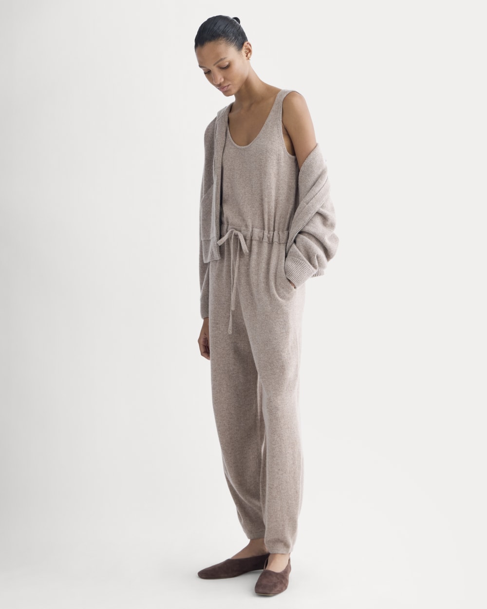 Cashmere Lounge Jumpsuit | Oatmeal - Image 3