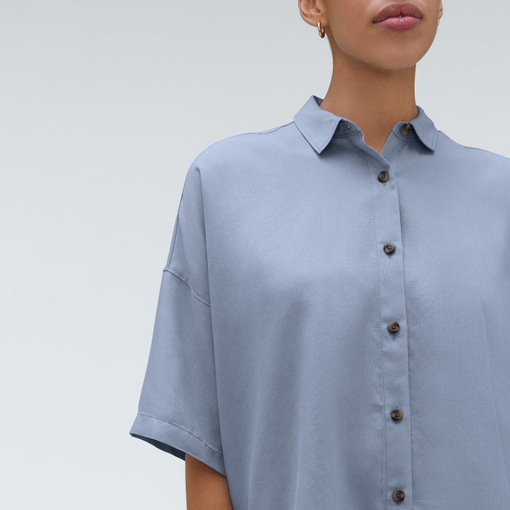 The Drapey Square Shirt | Blue Slate - Image 4