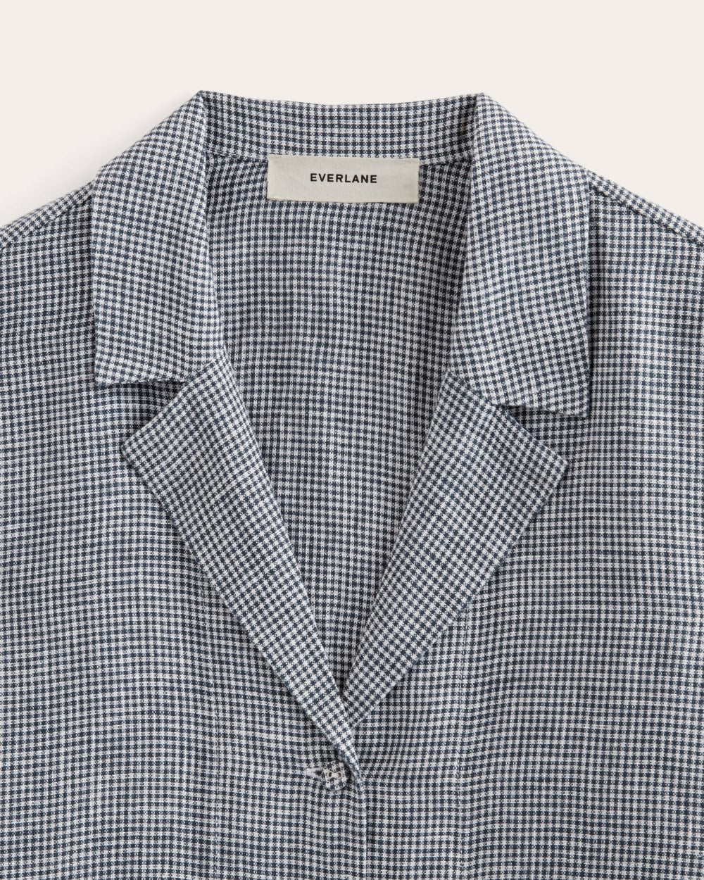 The Notch Shirt in Linen | Midnight Navy Gingham - Image 6