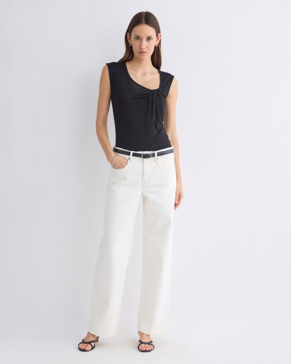 Asymmetrical Top in Butterluxe | Black - Image 3