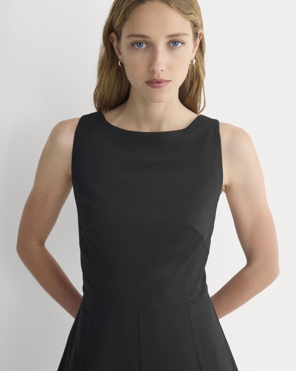 Seamed Open-Back Mini Dress | Black - Image 4