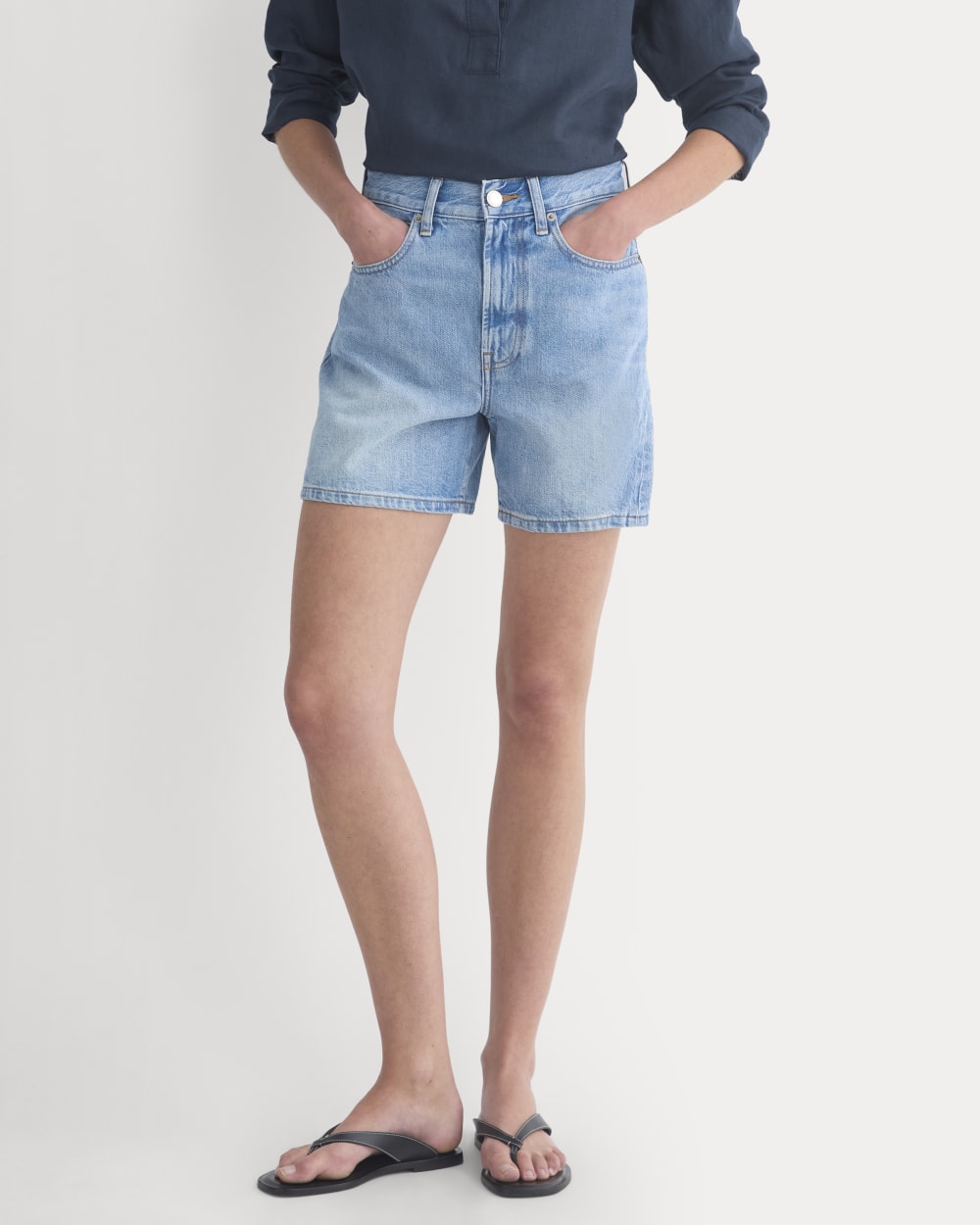 Way-High® A-Line Denim Short | Light Indigo - Image 2