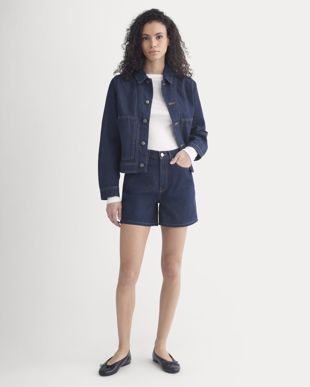 Denim Chore Jacket | Dark Indigo - Image 3