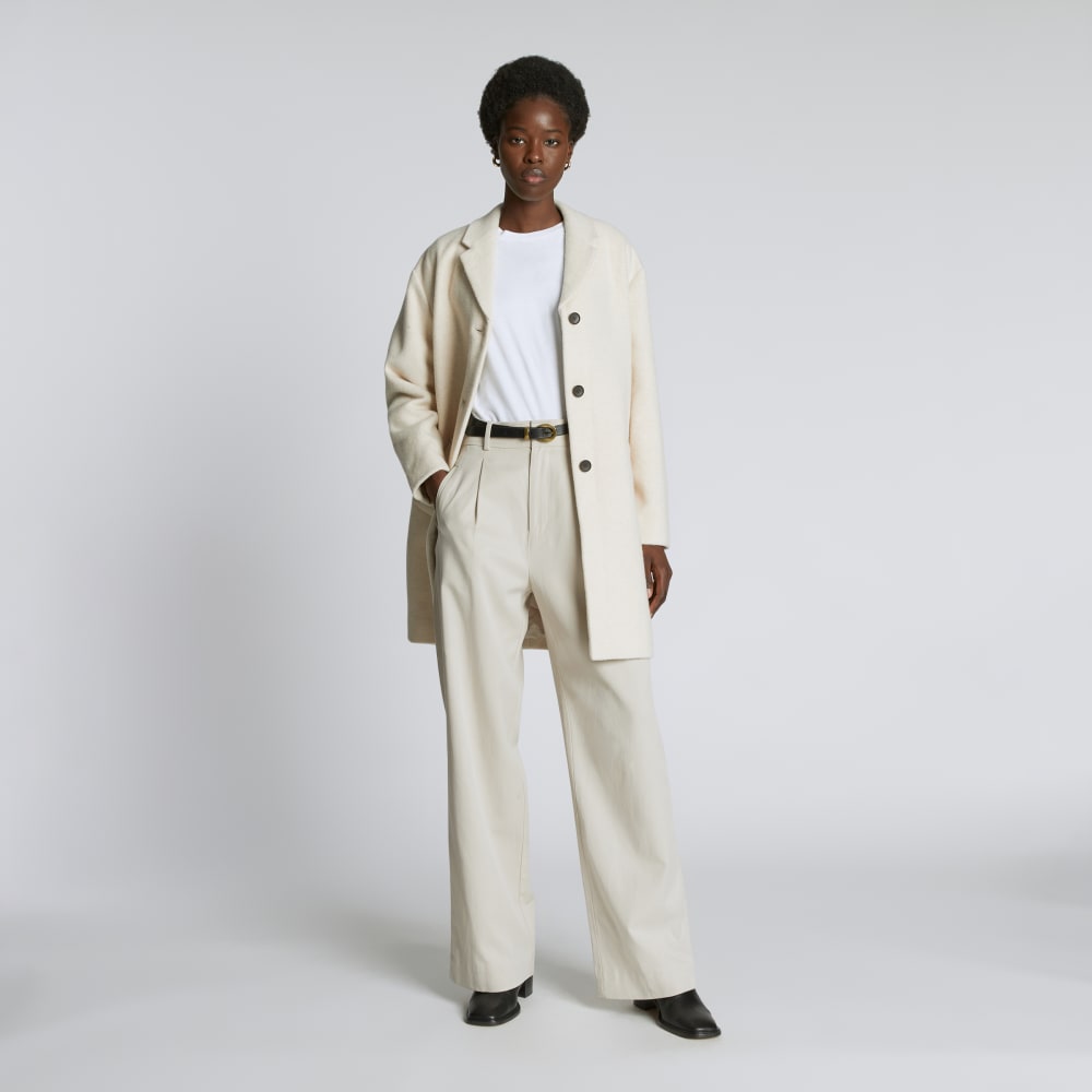 The Italian ReWool® Cocoon Coat | Cream - Image 8