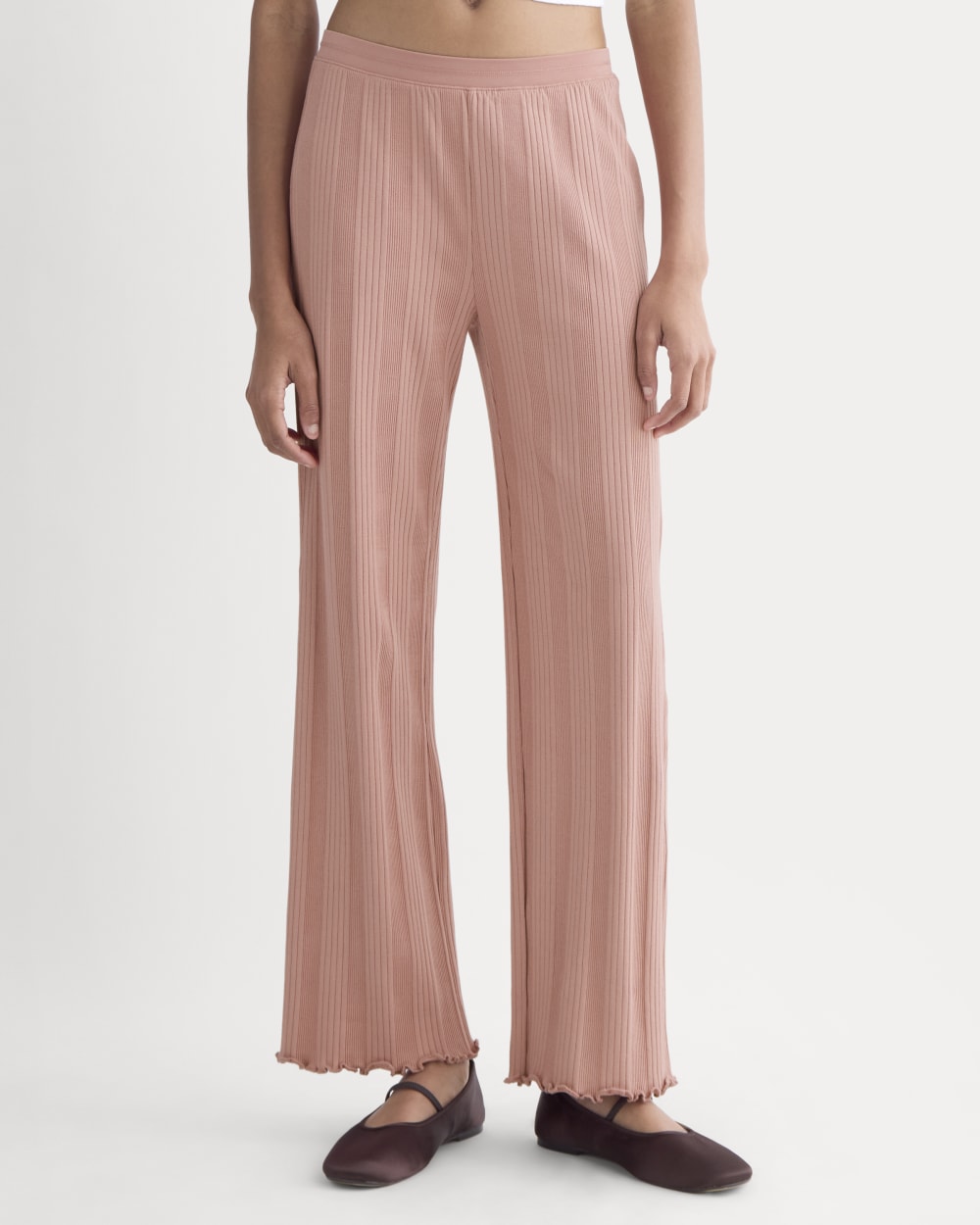 Lounge Rib Pant | Ash Rose - Image 3