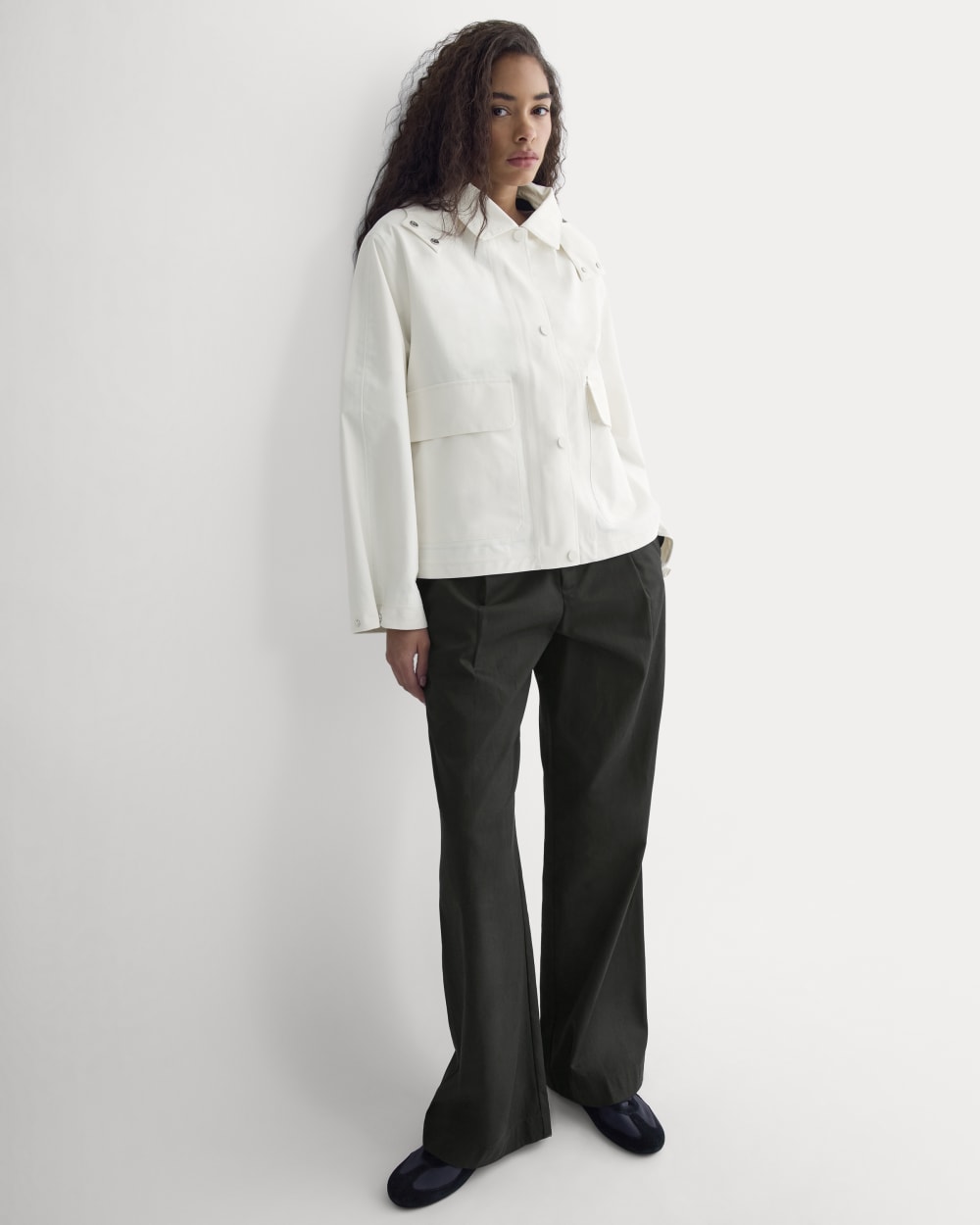 Re:Cycled Nylon Barrel Jacket | Bone - Image 6