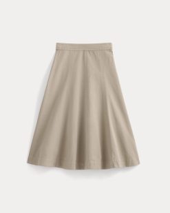Alternative view of Seamed Midi Skirt | Trench Coat Khaki
