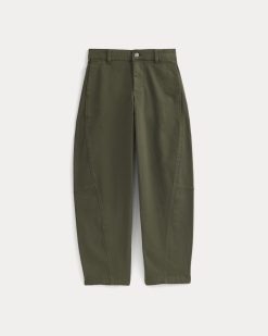 Alternative view of Twisted Seam Barrel Pant | Olive Night