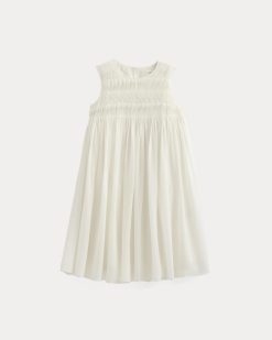 Alternative view of Twisted Pleated Mini Dress in Silk Georgette | Bone