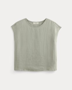 Alternative view of The Muscle Top in Linen | Seagrass