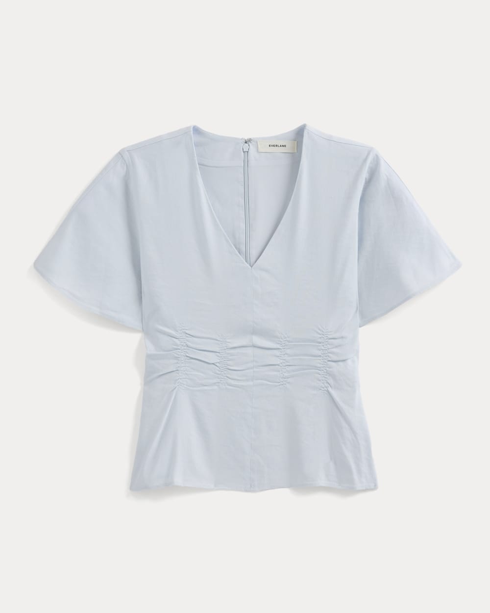 Cinched Top in Stretch Linen | Skywriting - Image 2
