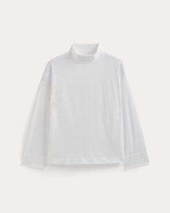 Alternative view of Slouchy Turtleneck In Essential Cotton | White