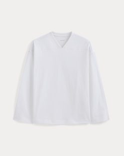Alternative view of Retro V-Neck Jersey | White