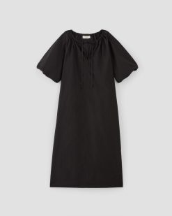 Alternative view of The Supima® Puff-Sleeve Dress | Black