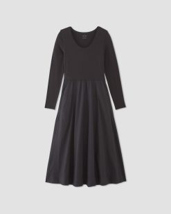 Alternative view of The Long-Sleeve Riviera Dress | Black