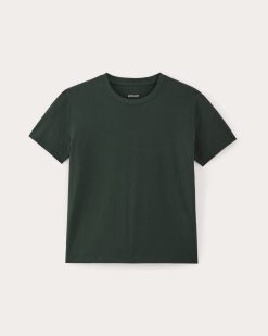 Alternative view of The Box-Cut Tee in Essential Cotton | Scarab | No Pocket