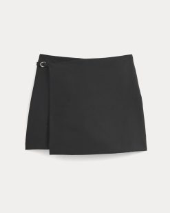 Alternative view of Wrap Mini Skort in Tailor Twill | Black