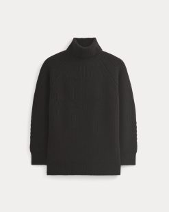 Alternative view of Cocoon Turtleneck in Wool Cashmere | Black