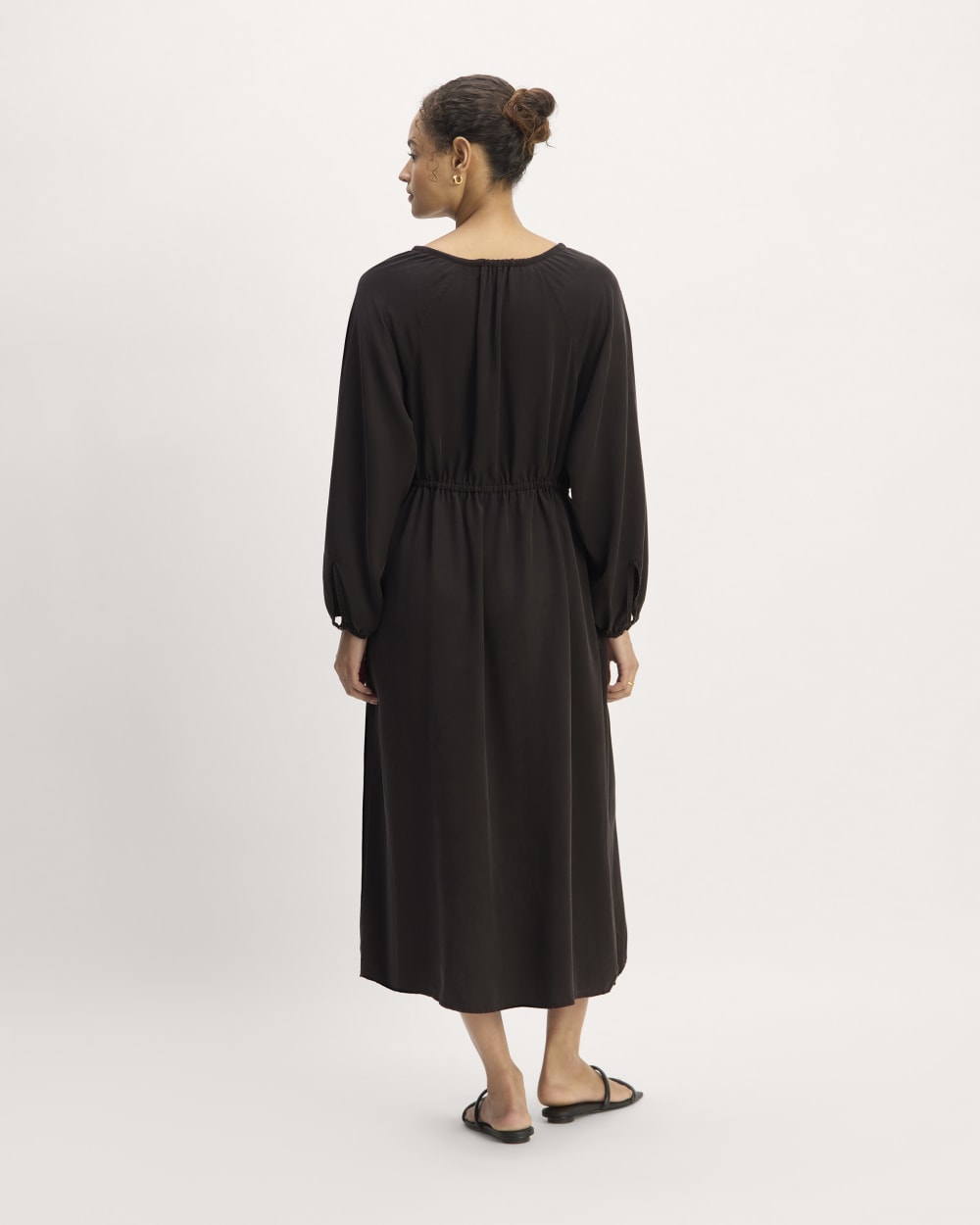 The TENCEL™ Gathered Maxi Dress | Black - Image 6