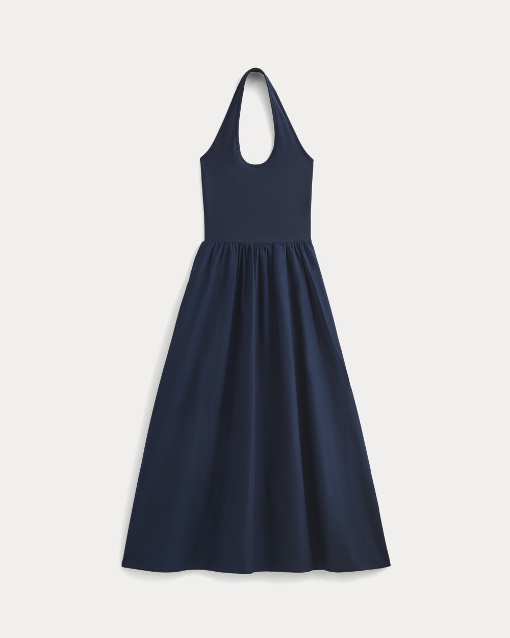 Halter Dress in Ultrasoft Cotton | Navy - Image 2