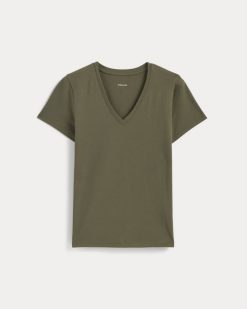 Alternative view of The Slim V-Neck Tee in Essential Cotton | Kalamata