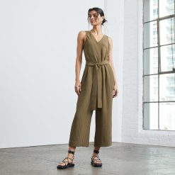 The City Stripe Draped Jumpsuit | Beech