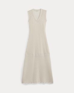 Alternative view of Lace Knit Maxi Sweater Dress | Bone