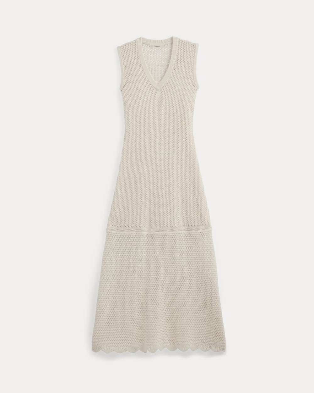 Lace Knit Maxi Sweater Dress | Bone - Image 2