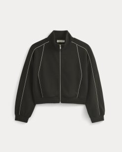 Alternative view of Luxe Fleece Track Jacket | Black