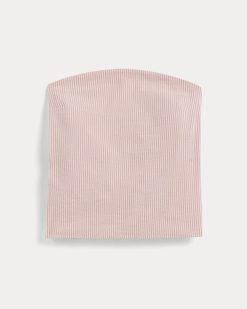 Alternative view of The Seersucker Tube Top | Soft Orange