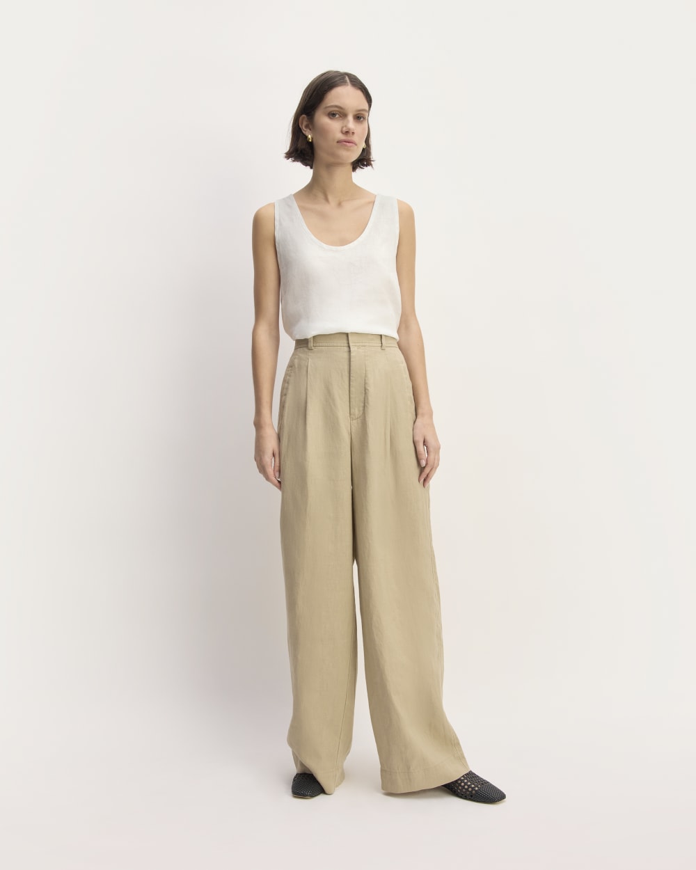 The Scoop Tank in Linen | White - Image 3