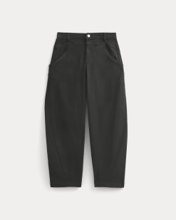 Alternative view of Double-Stitch Barrel Pant | Black