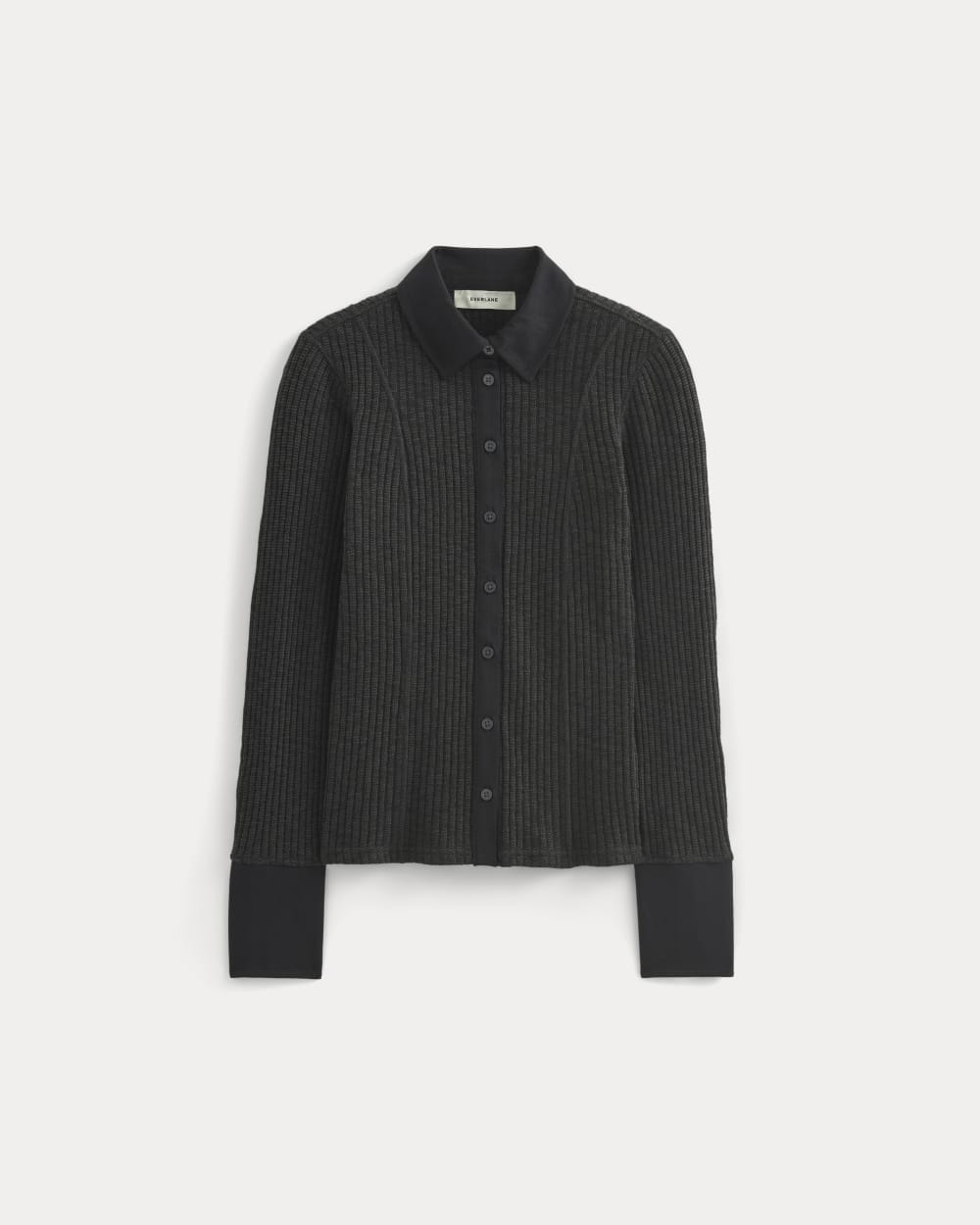 Cozy Rib Button-Up | Black - Image 2