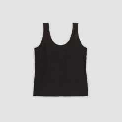 Alternative view of The Scoop Tank in Linen | Black