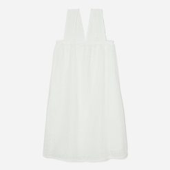 The Eyelet Smock Dress | White