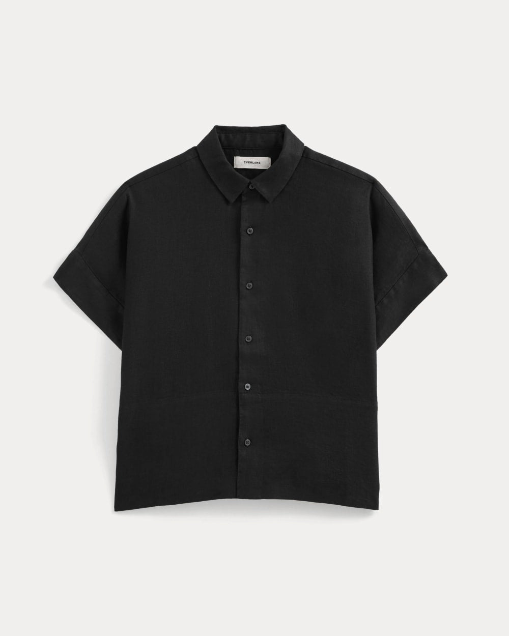 The Boxy Shirt in Linen | Black - Image 2