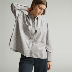 The Boxy Oxford | Chocolate Brown / White