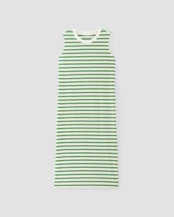 Alternative view of The Weekend Tank Dress | Bone / Grass Green