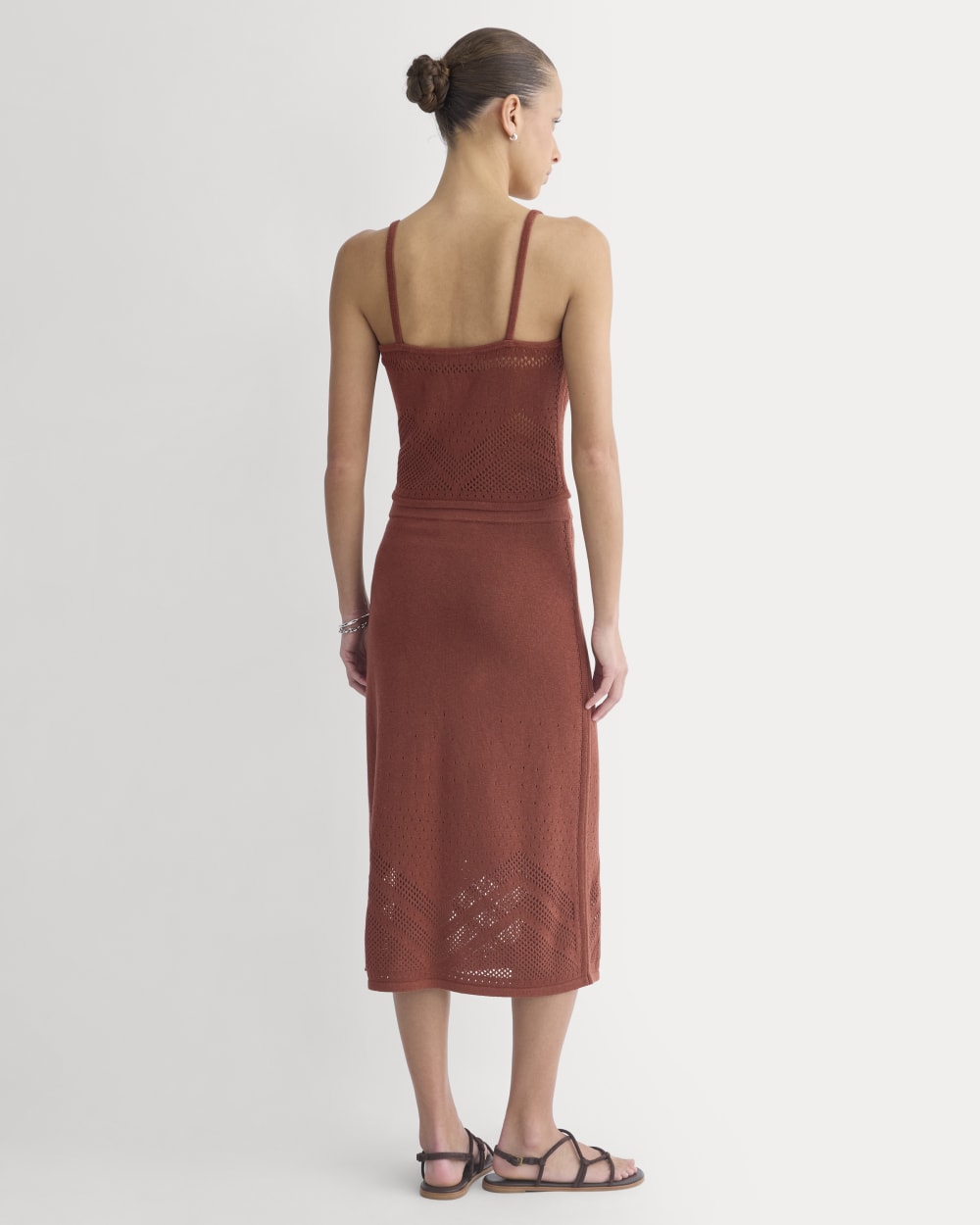 Lace-Knit Cami | Henna Red - Image 5