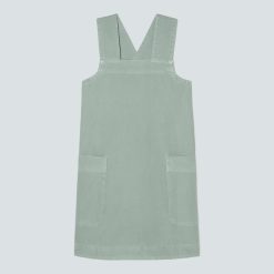 The Cross-Back Apron Mini Dress | Sea Glass